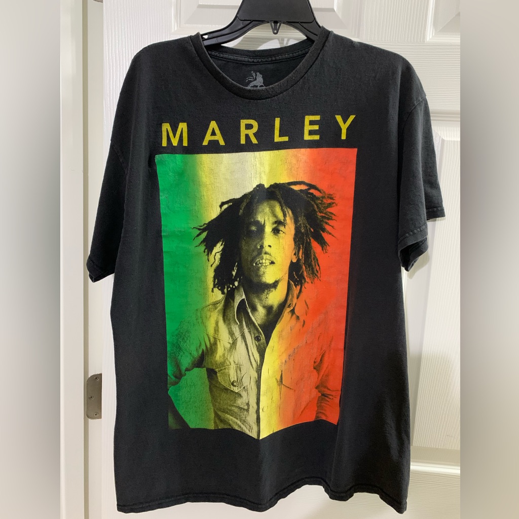 Marley Black Unisex Tshirt Zion Rootswear Sz Xl